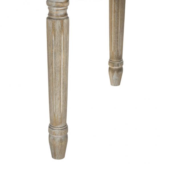 Holloway Tufted Oval Dining Chair in Rustic Oak with Beige Upholstery (Set of 2)