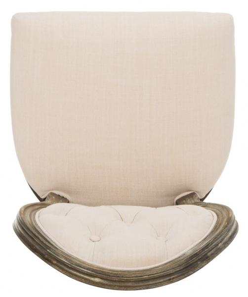 Holloway Tufted Oval Dining Chair in Rustic Oak with Beige Upholstery (Set of 2)