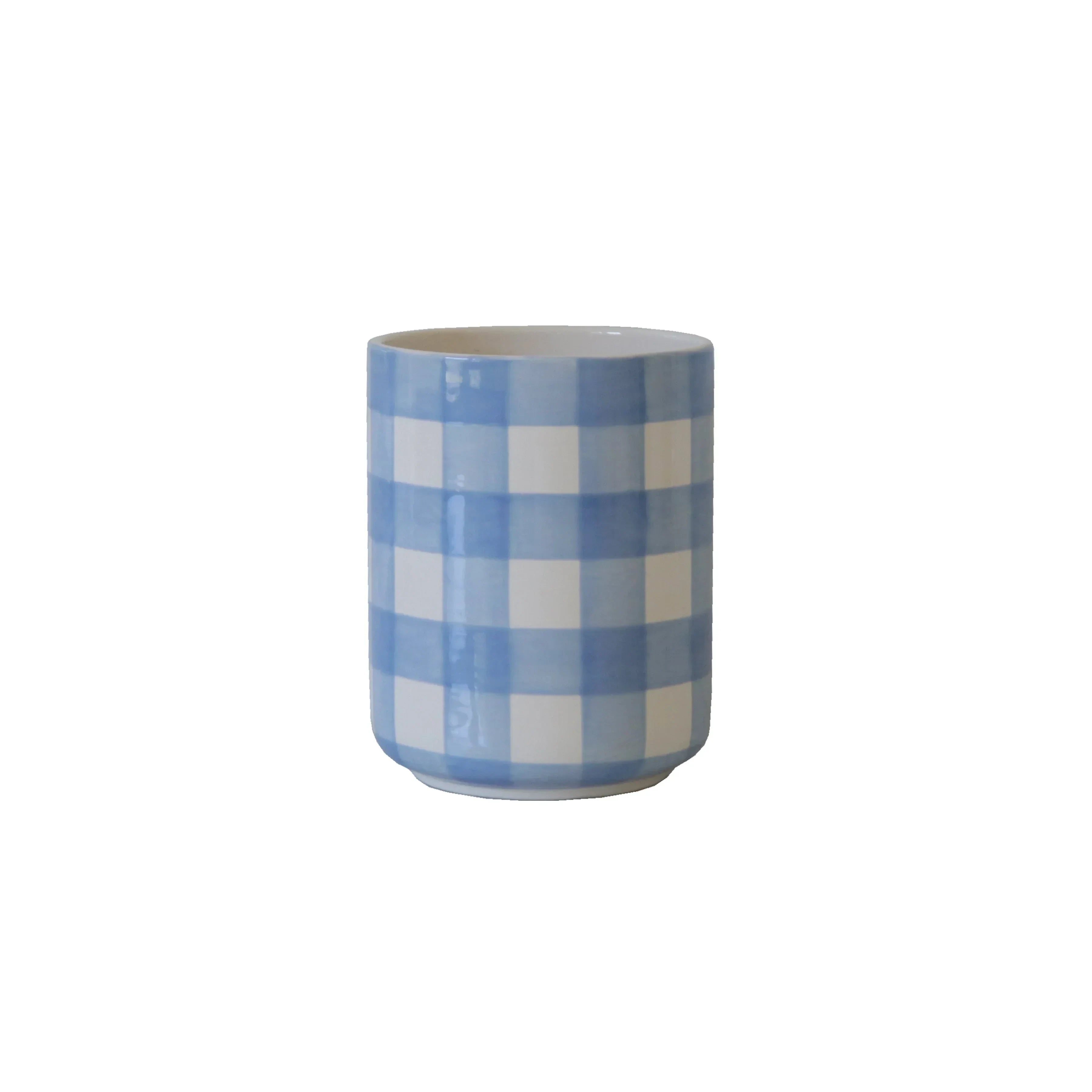 Gingham Large Vase/ Utensil Holder - The Mayfair Hall