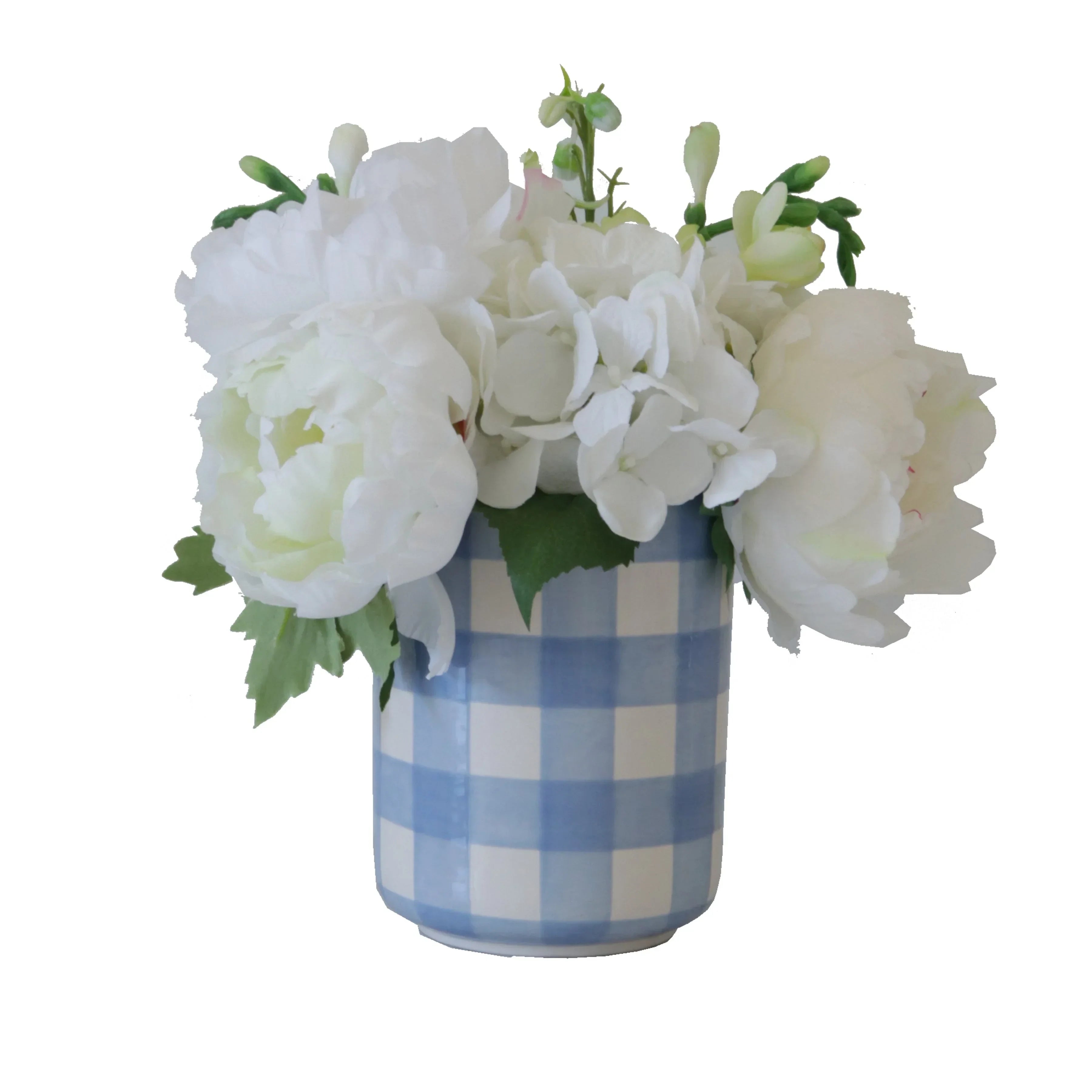 Gingham Large Vase/ Utensil Holder - The Mayfair Hall