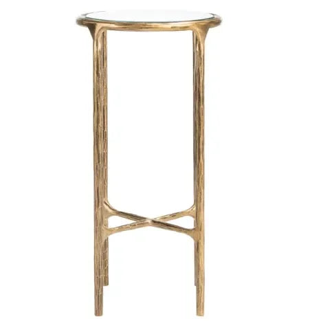 Jessa Forged Metal Accent Table in Brass - The Mayfair Hall