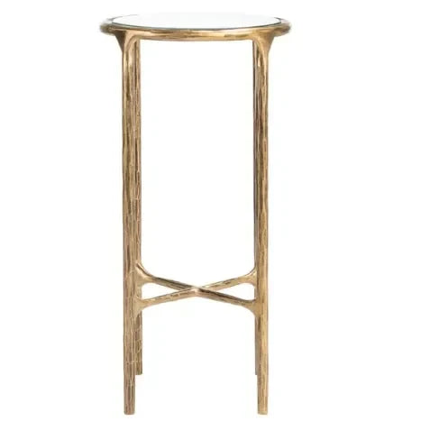 Jessa Forged Metal Accent Table in Brass - The Mayfair Hall