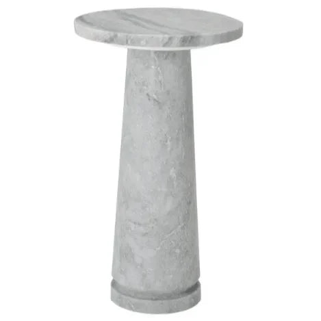 Valentia Marble Accent Table in Light Gray - The Mayfair Hall