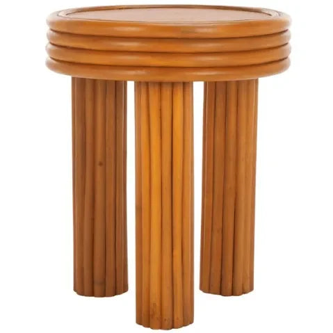 Bayard Rattan Accent Table in Natural - The Mayfair Hall