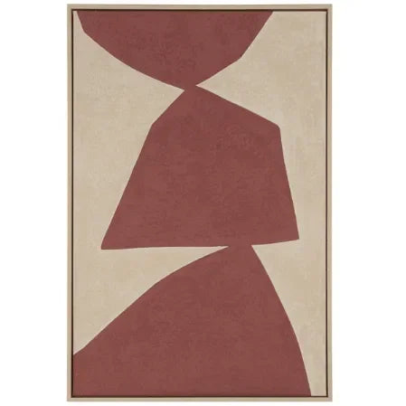 Red Rocks Framed Wall Art in Red and Beige - The Mayfair Hall