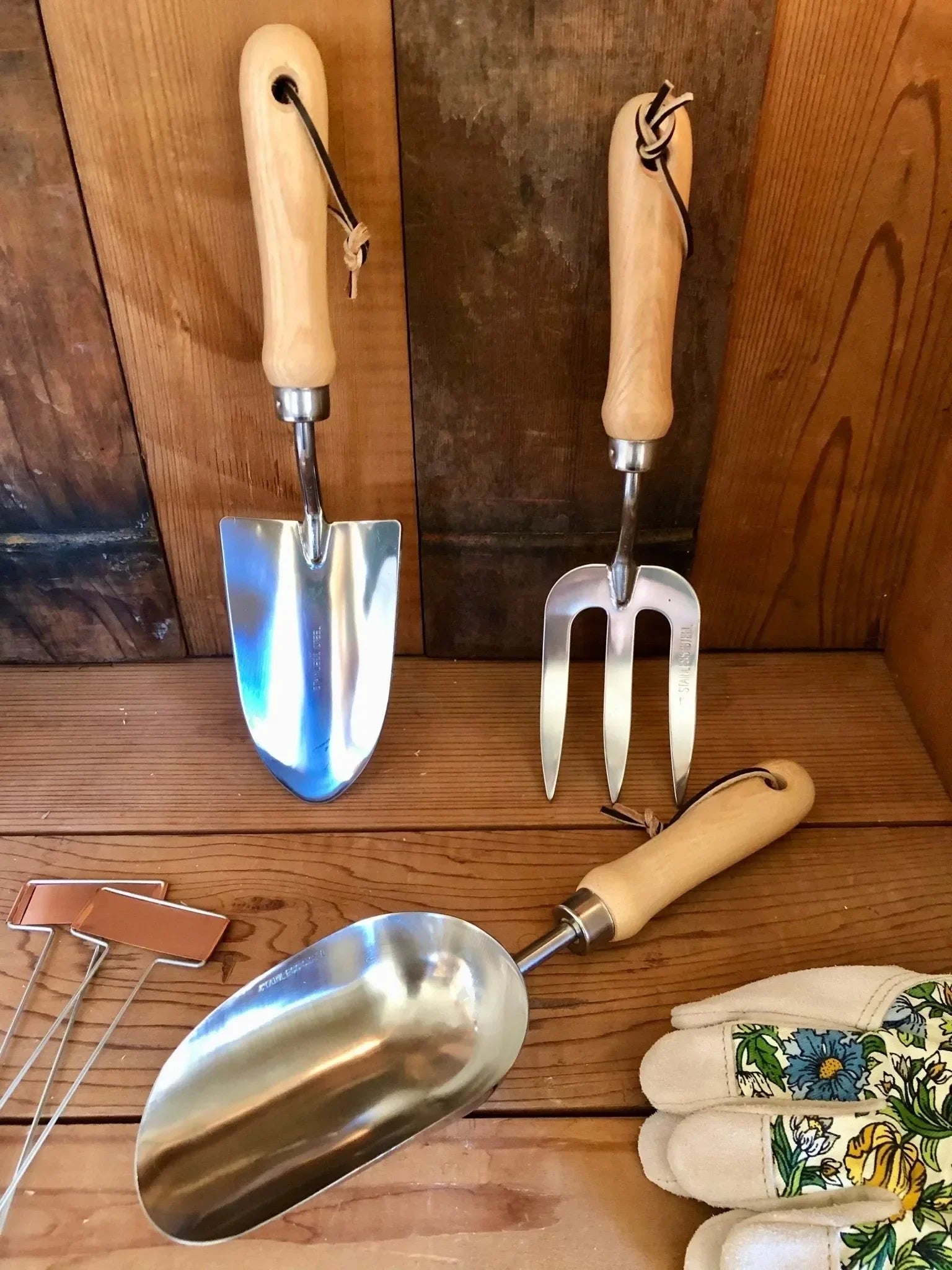 Garden Hand Tool Set - Hardwood and Stainless - The Mayfair Hall