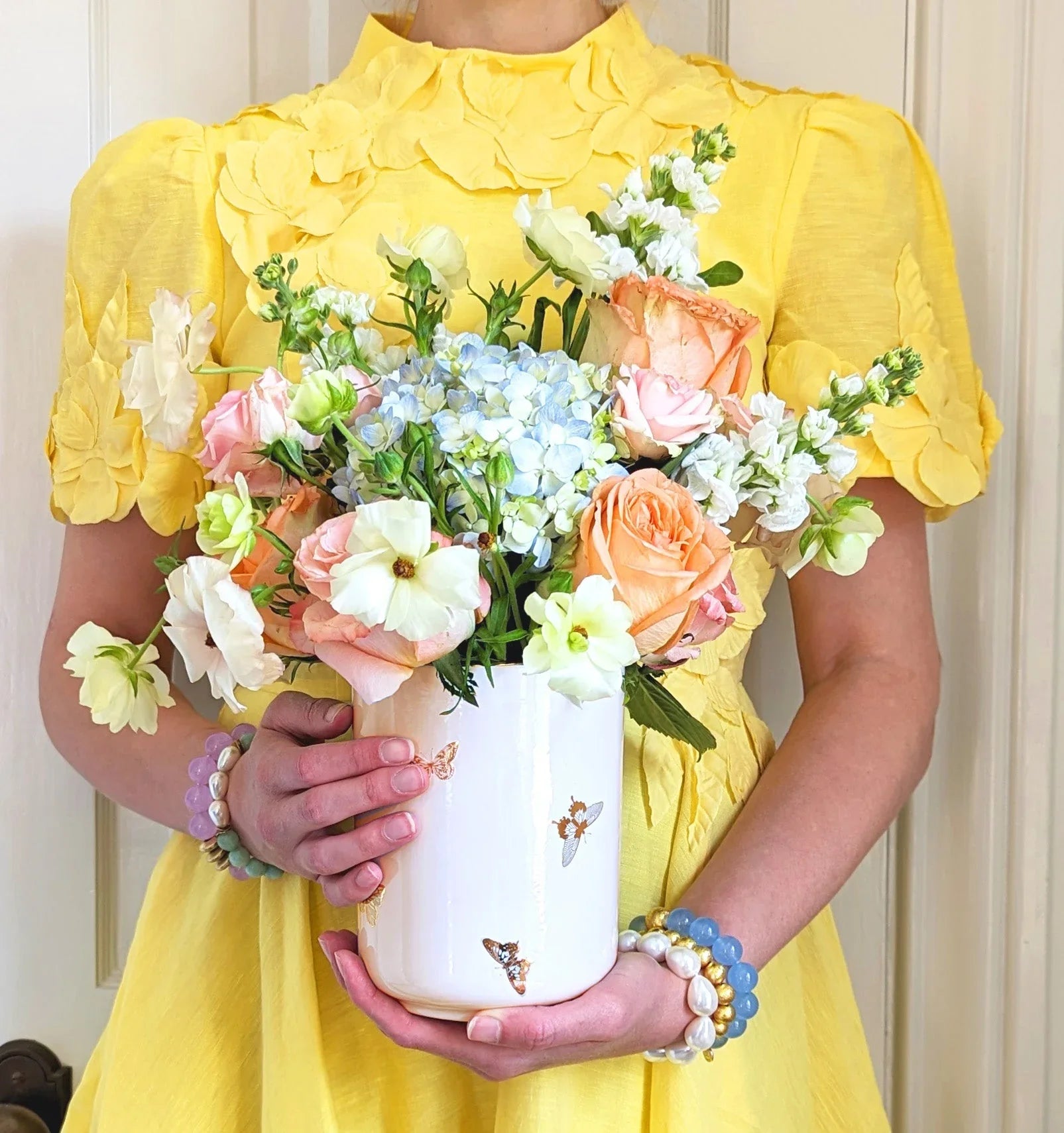 Gilded Butterflies Large Vase - The Mayfair Hall