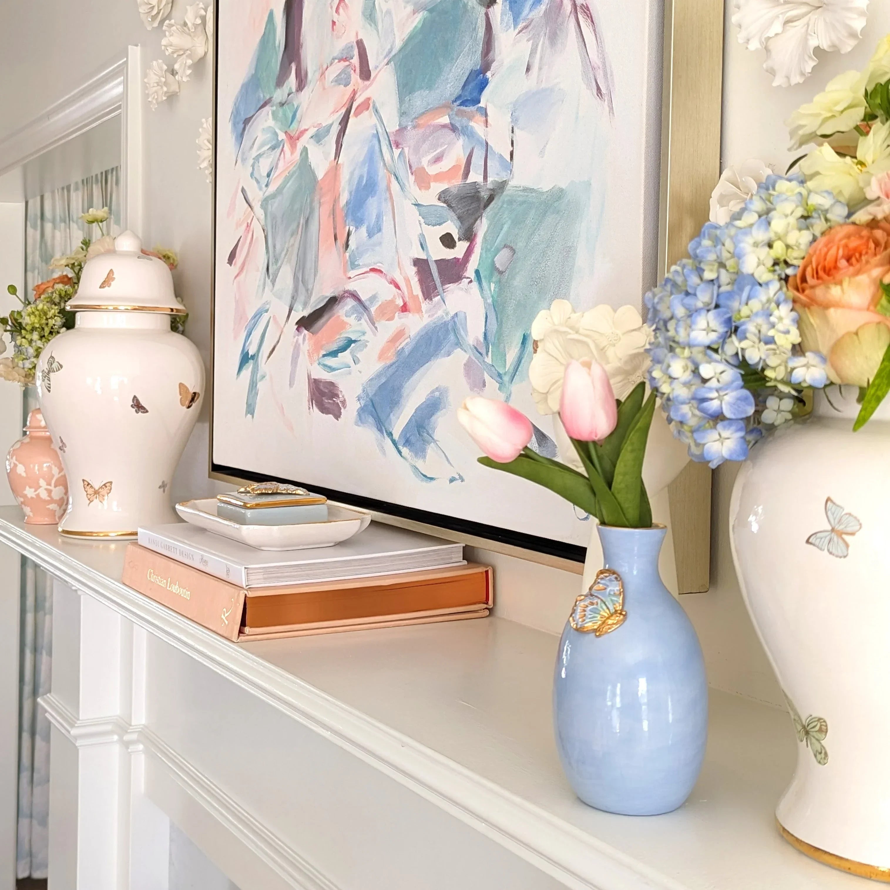 Gilded Butterflies Ginger Jars - The Mayfair Hall