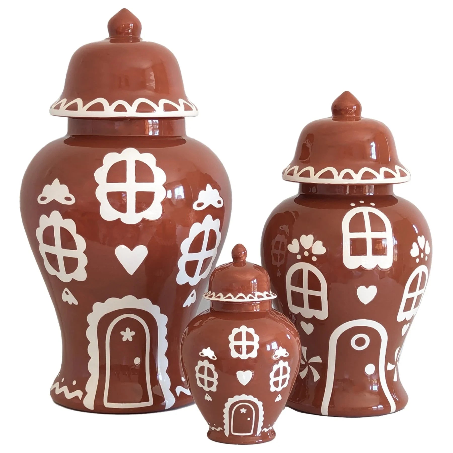 Gingerbread House Ginger Jars