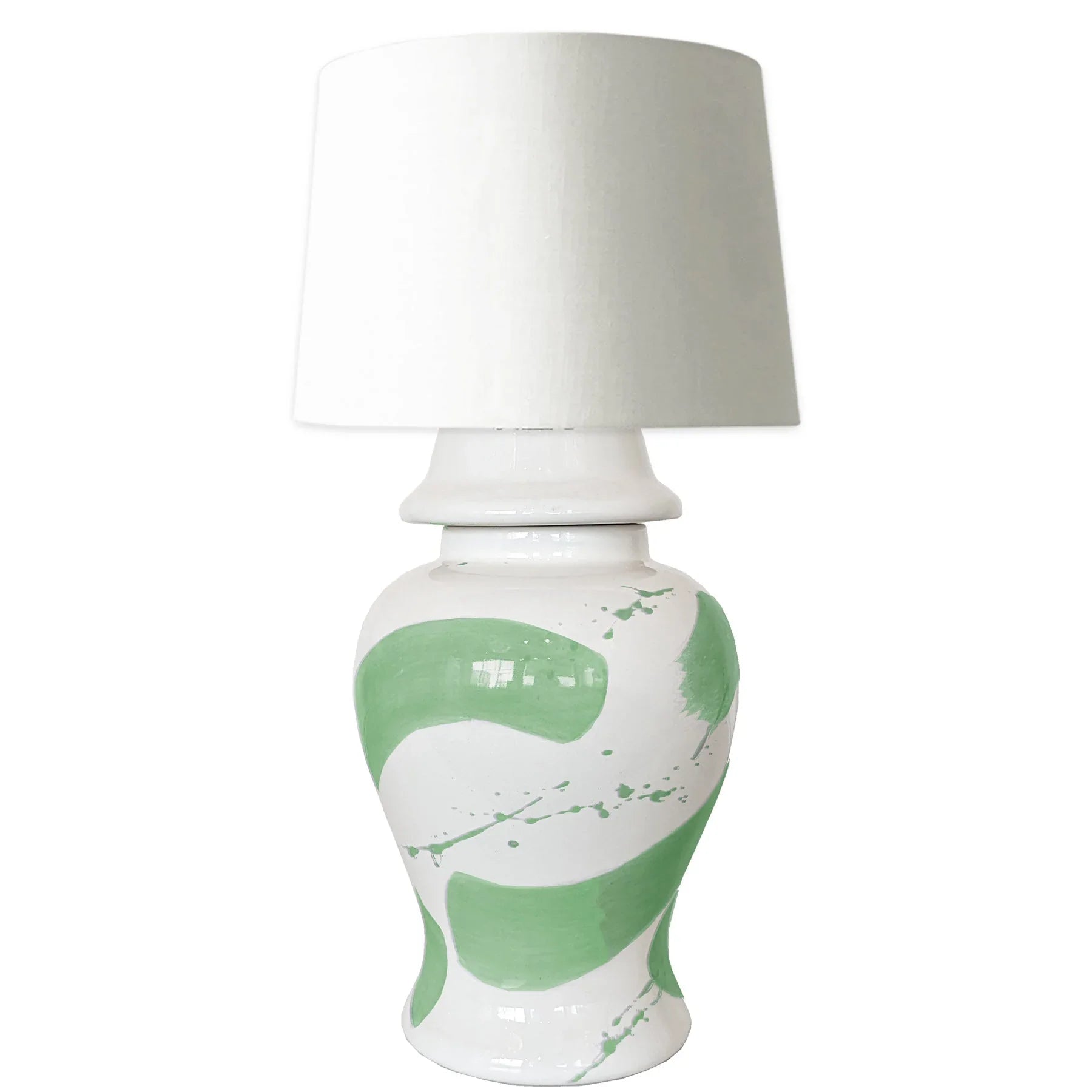 Cabbage Patch Brushstroke Ginger Jar Lamp - The Mayfair Hall