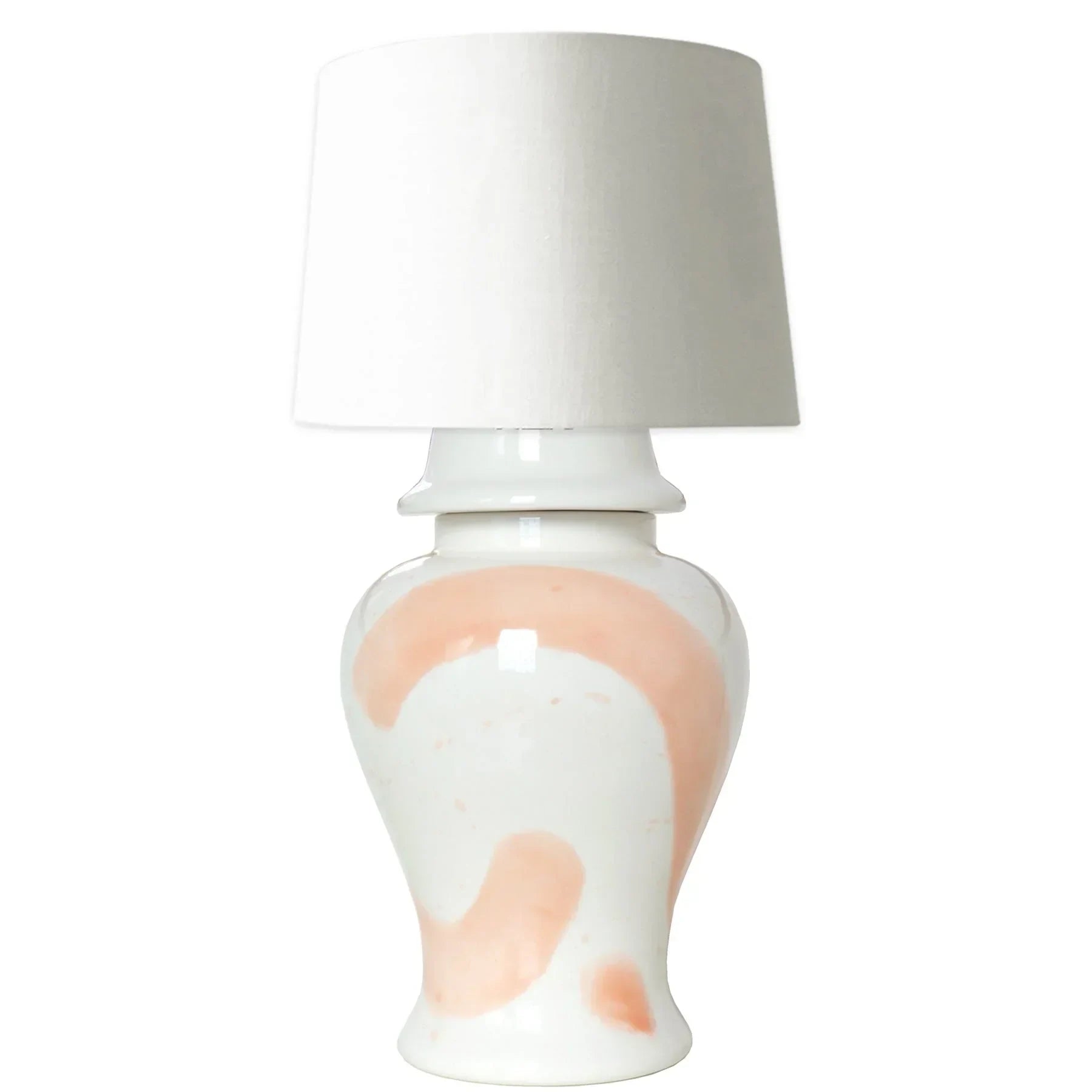 Coral Brushstroke Ginger Jar Lamp - The Mayfair Hall
