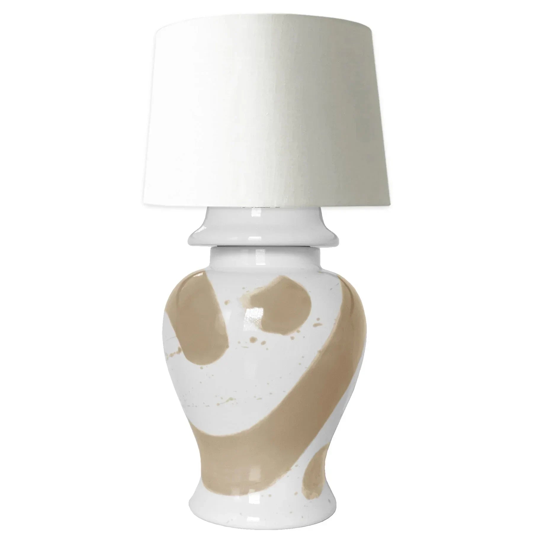 Sand Brushstroke Ginger Jar Lamp - The Mayfair Hall