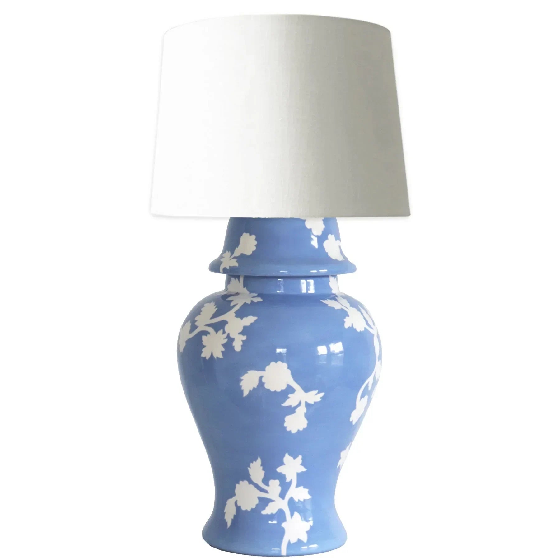 Chinoiserie Dreams Ginger Jar Lamp in French Blue - The Mayfair Hall