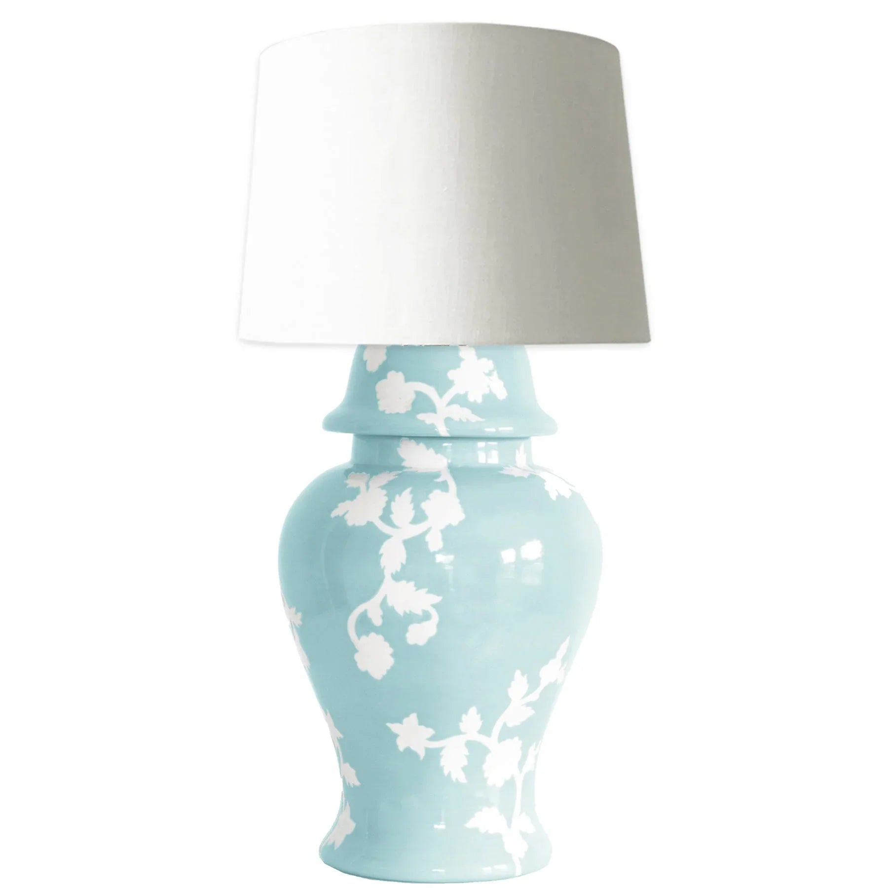 Chinoiserie Dreams Ginger Jar Lamp in Robin's Egg - The Mayfair Hall