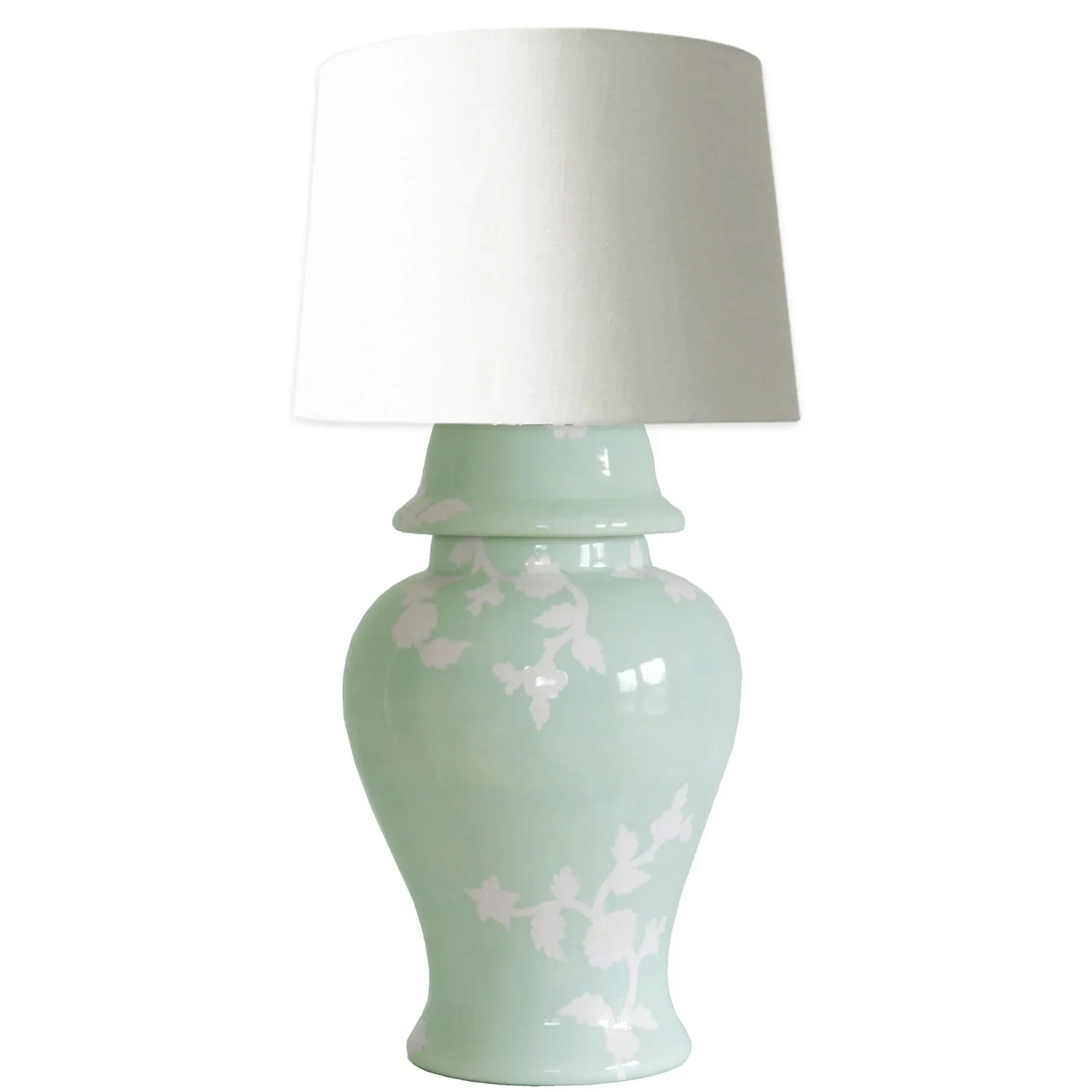 Chinoiserie Dreams Ginger Jar Lamp in Sea Glass - The Mayfair Hall