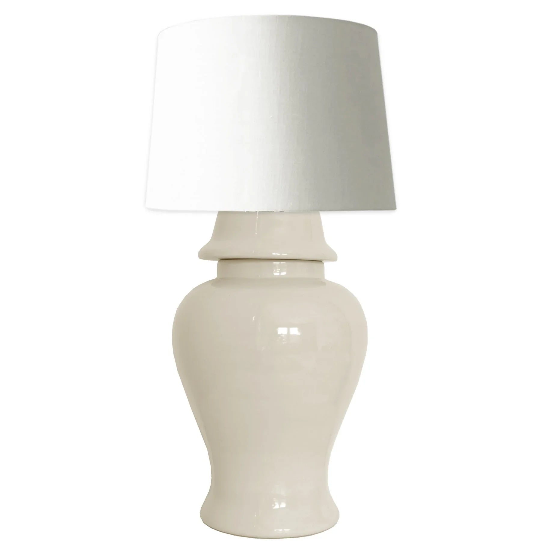 Beige Ginger Jar Lamp - The Mayfair Hall