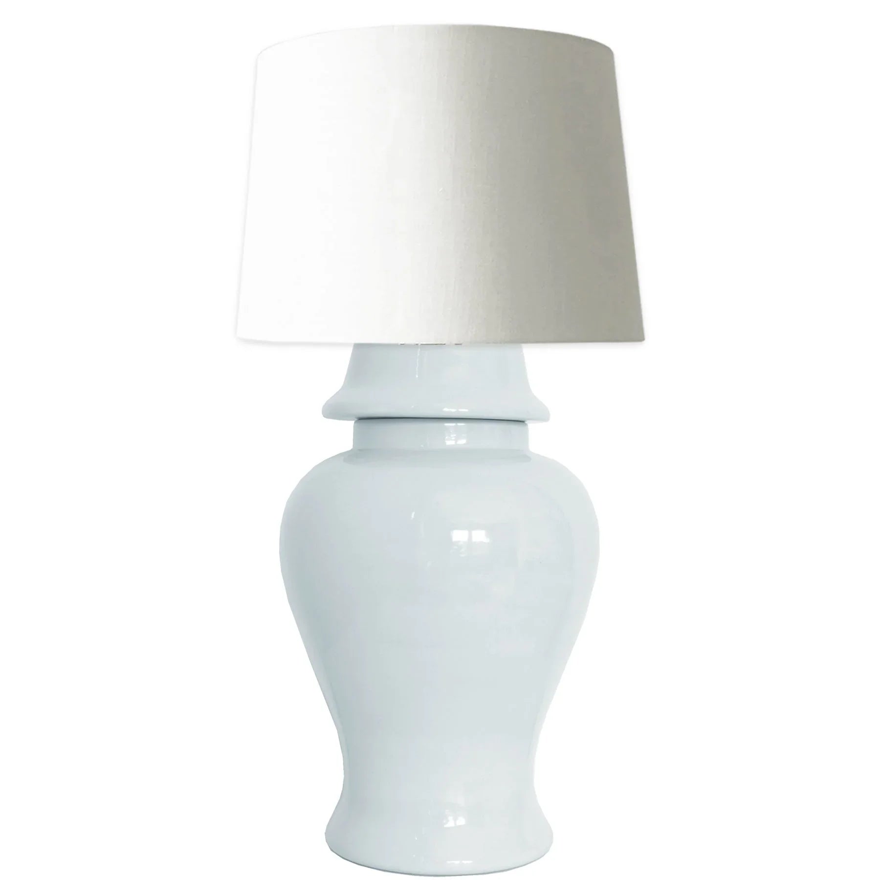 Hydrangea Light Blue Ginger Jar Lamp - The Mayfair Hall