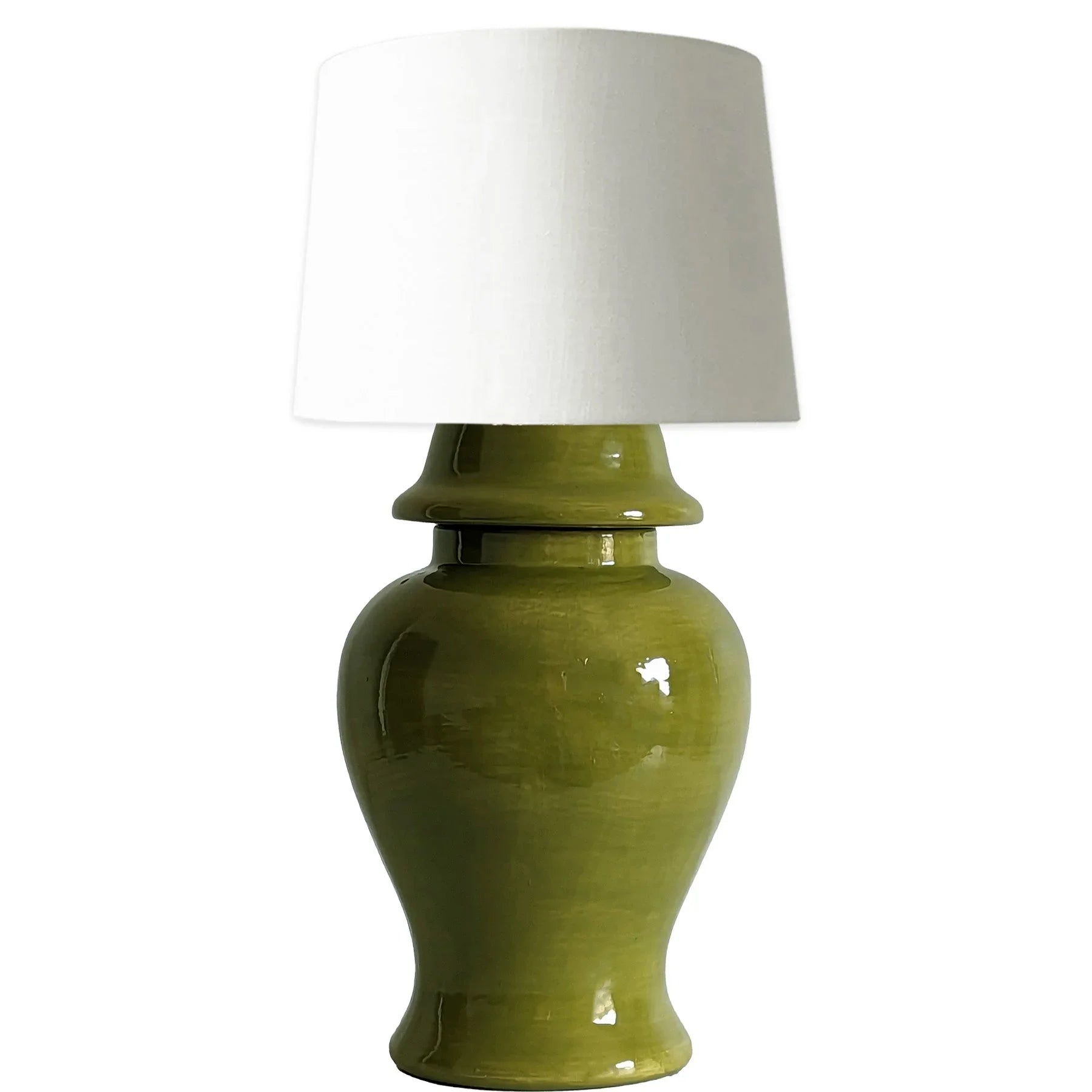 Moss Green Ginger Jar Lamp - The Mayfair Hall