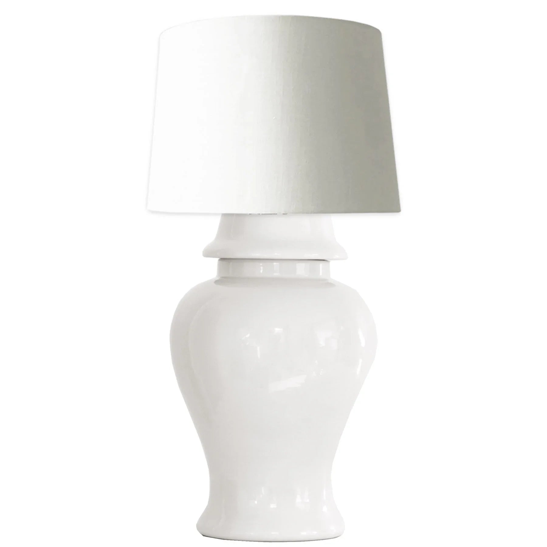 White Ginger Jar Lamp - The Mayfair Hall