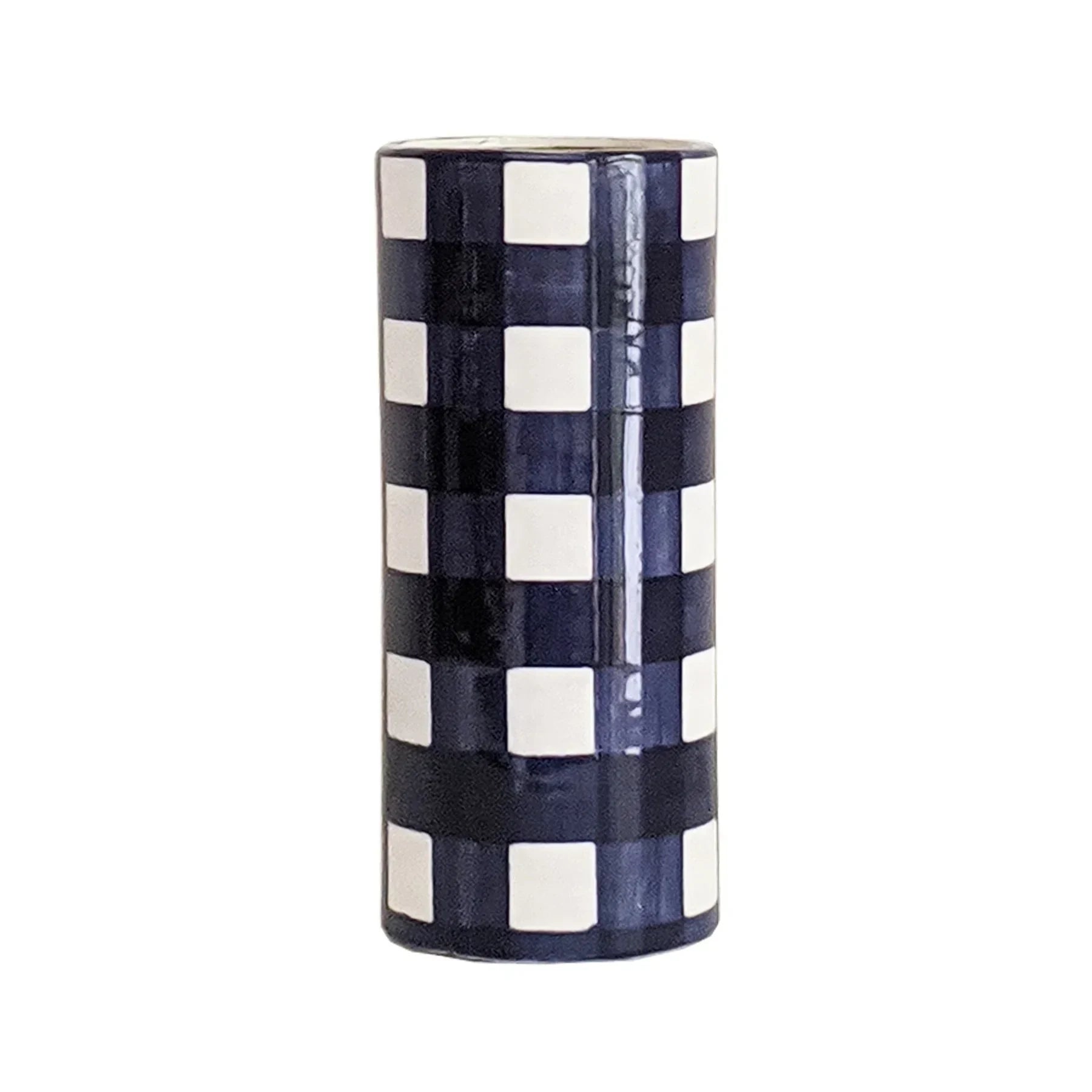 Gingham Column Vase - The Mayfair Hall
