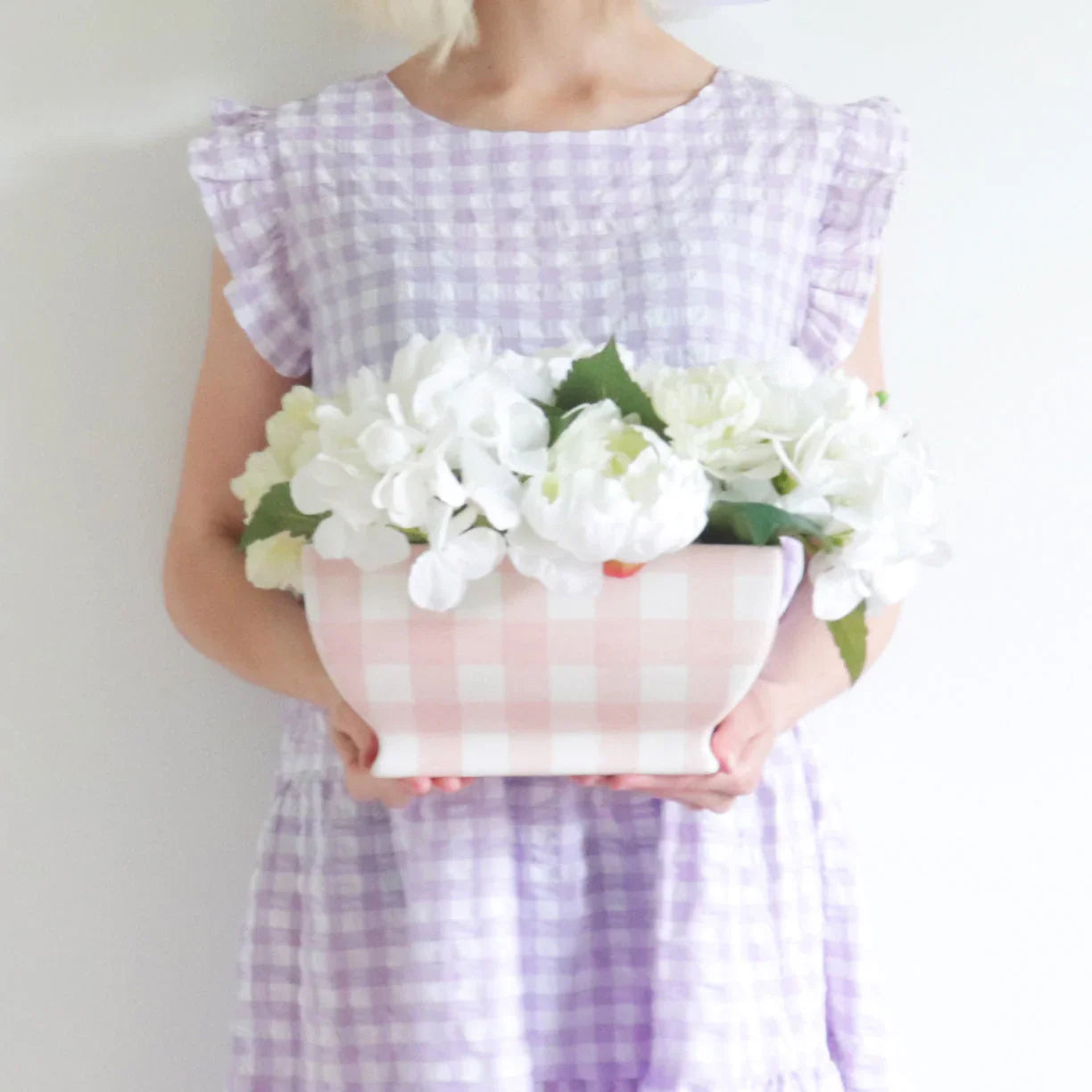 Gingham Planter - The Mayfair Hall