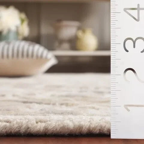 Glamour Wool Rug in Ivory and Gray - The Mayfair Hall