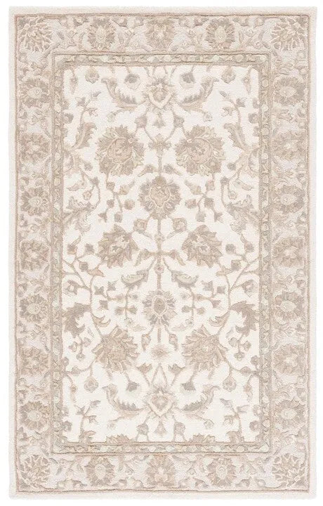 Glamour Wool Rug in Ivory and Gray