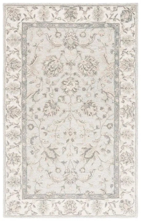 Glamour Wool Rug in Light Blue and Ivory