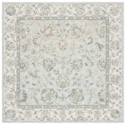 Glamour Wool Rug in Light Blue and Ivory