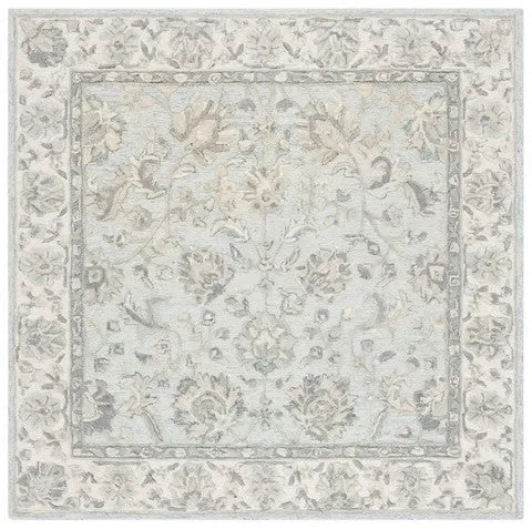 Glamour Wool Rug in Light Blue and Ivory - The Mayfair Hall