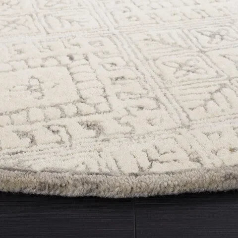 Glamour Wool Rug in Gray and Ivory - The Mayfair Hall