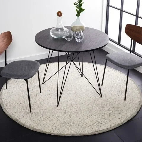 Glamour Wool Rug in Gray and Ivory - The Mayfair Hall