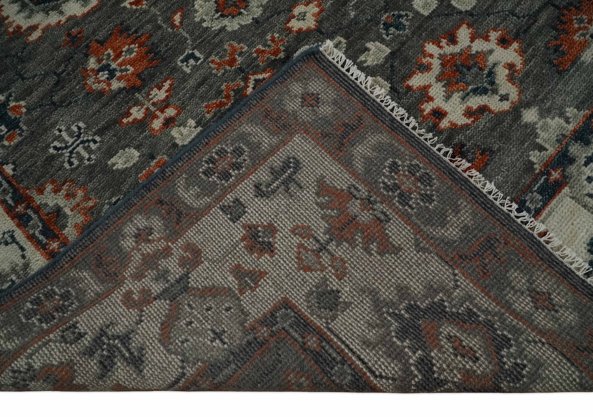 Gray and Beige 3x5, 4x6, 5x8, 6x9, 8x10, 9x12, 10x14 and 12x15 Hand Knotted Traditional Persian Oushak Wool Rug | TRDCP713 - The Rug Decor