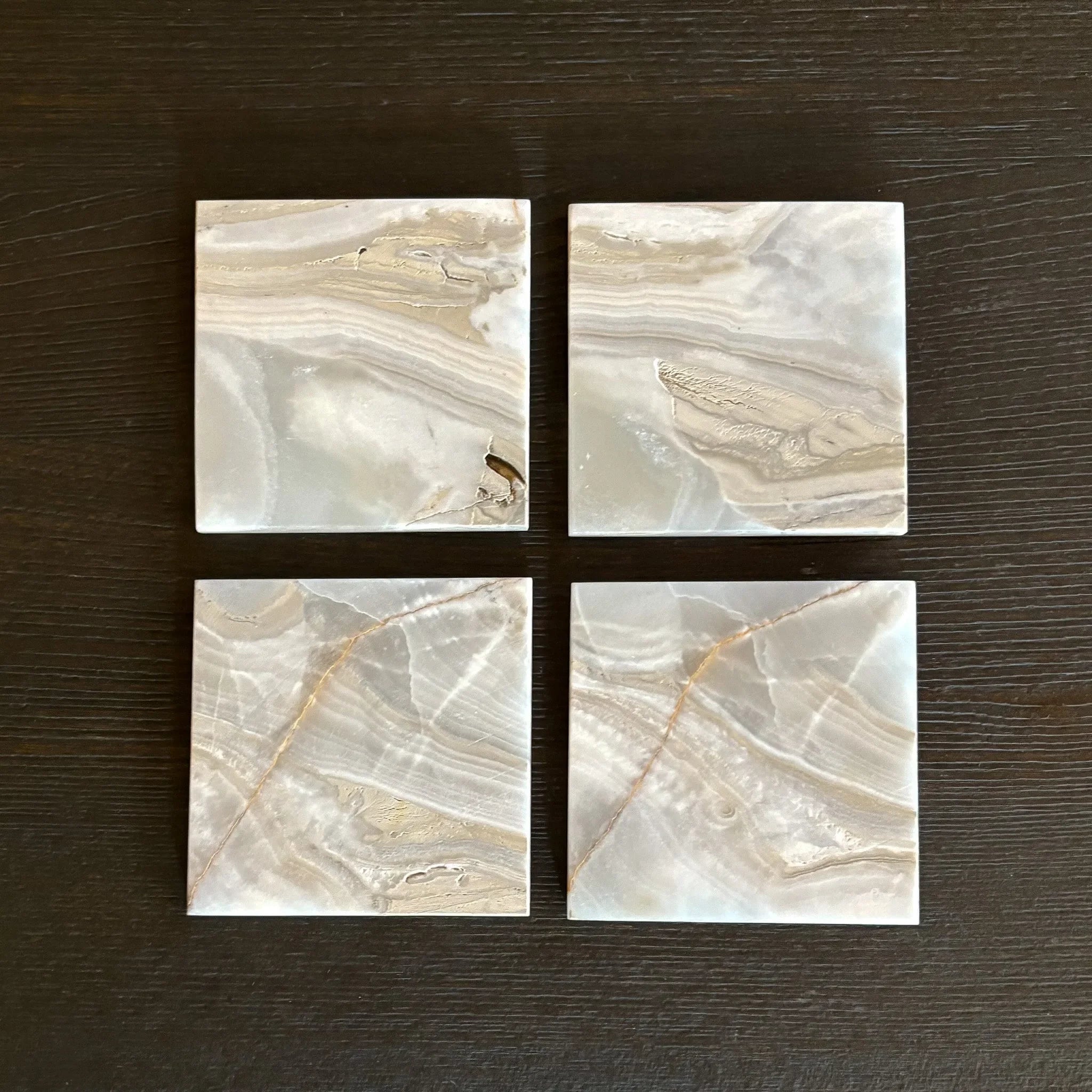 Grey Onyx Coaster Set - The Mayfair Hall
