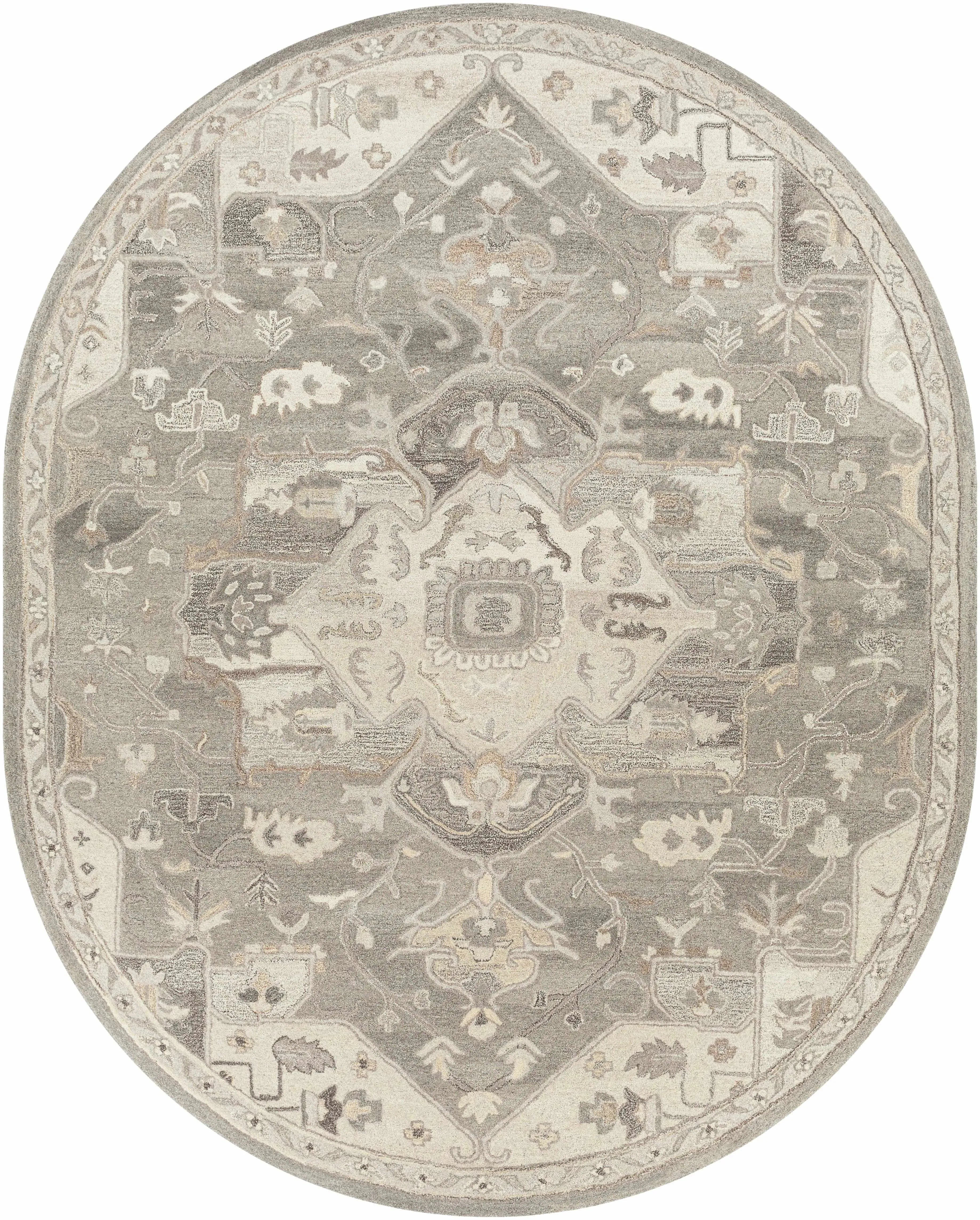 Broomfield 1196 Wool Rug in Taupe