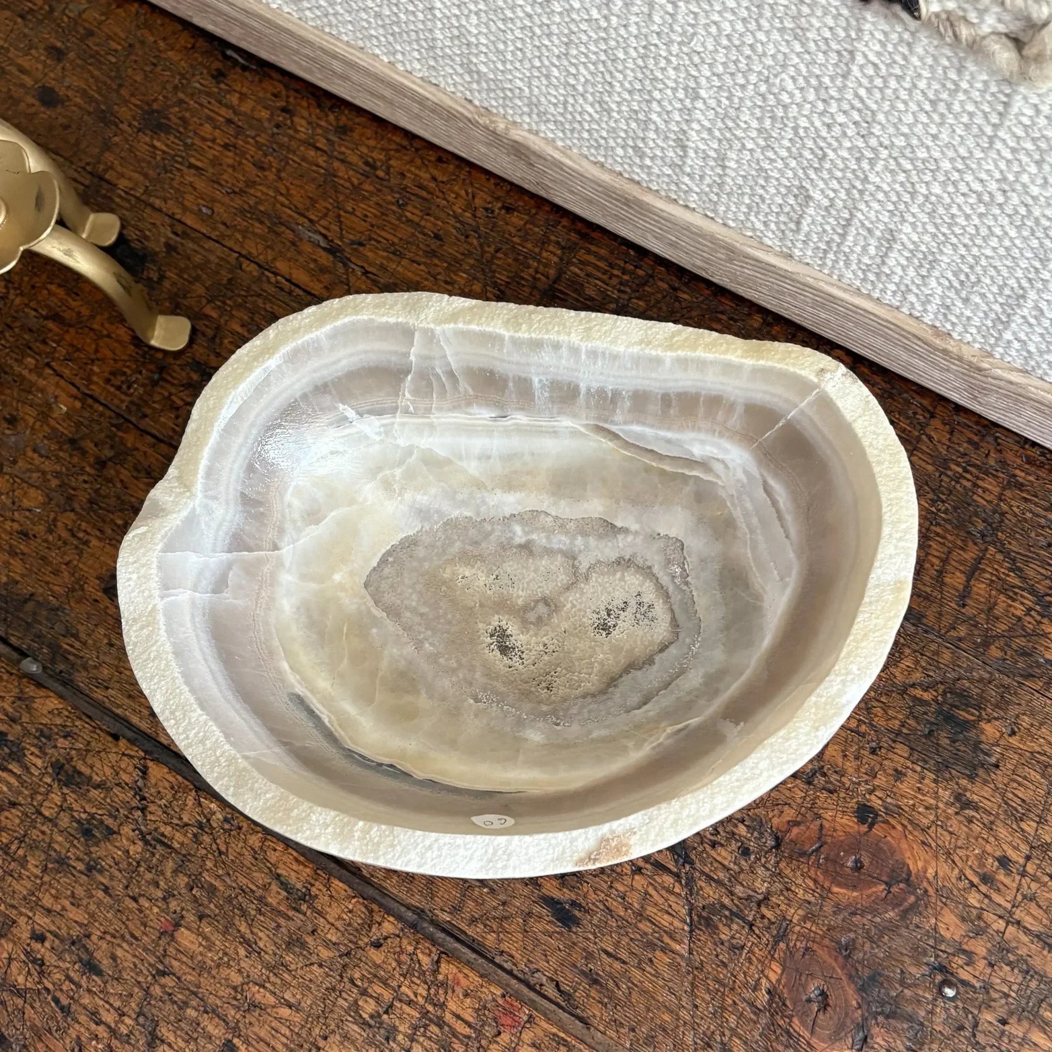 Hand Carved Amber Onyx Bowl - The Mayfair Hall