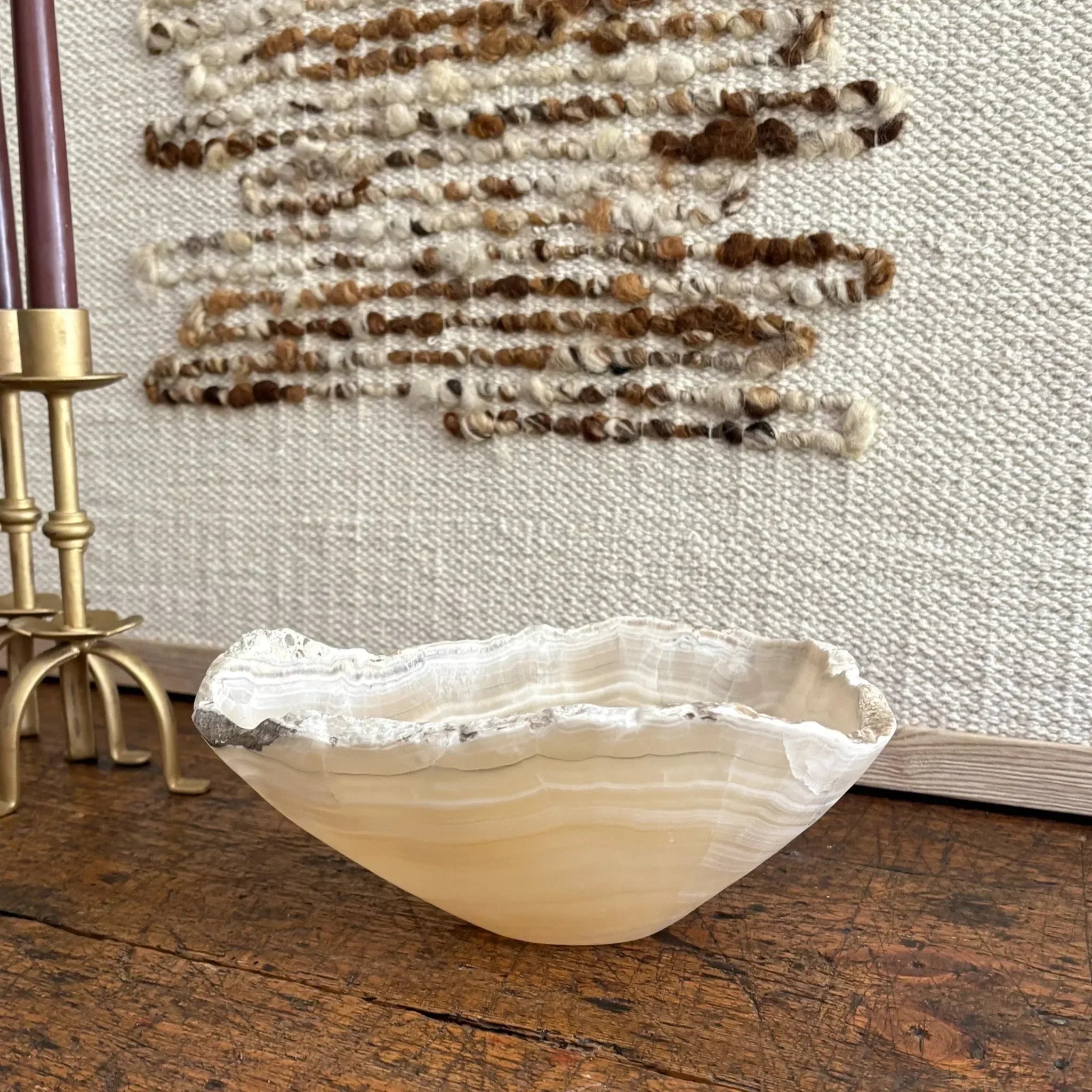 Hand Carved Amber Onyx Bowl - The Mayfair Hall
