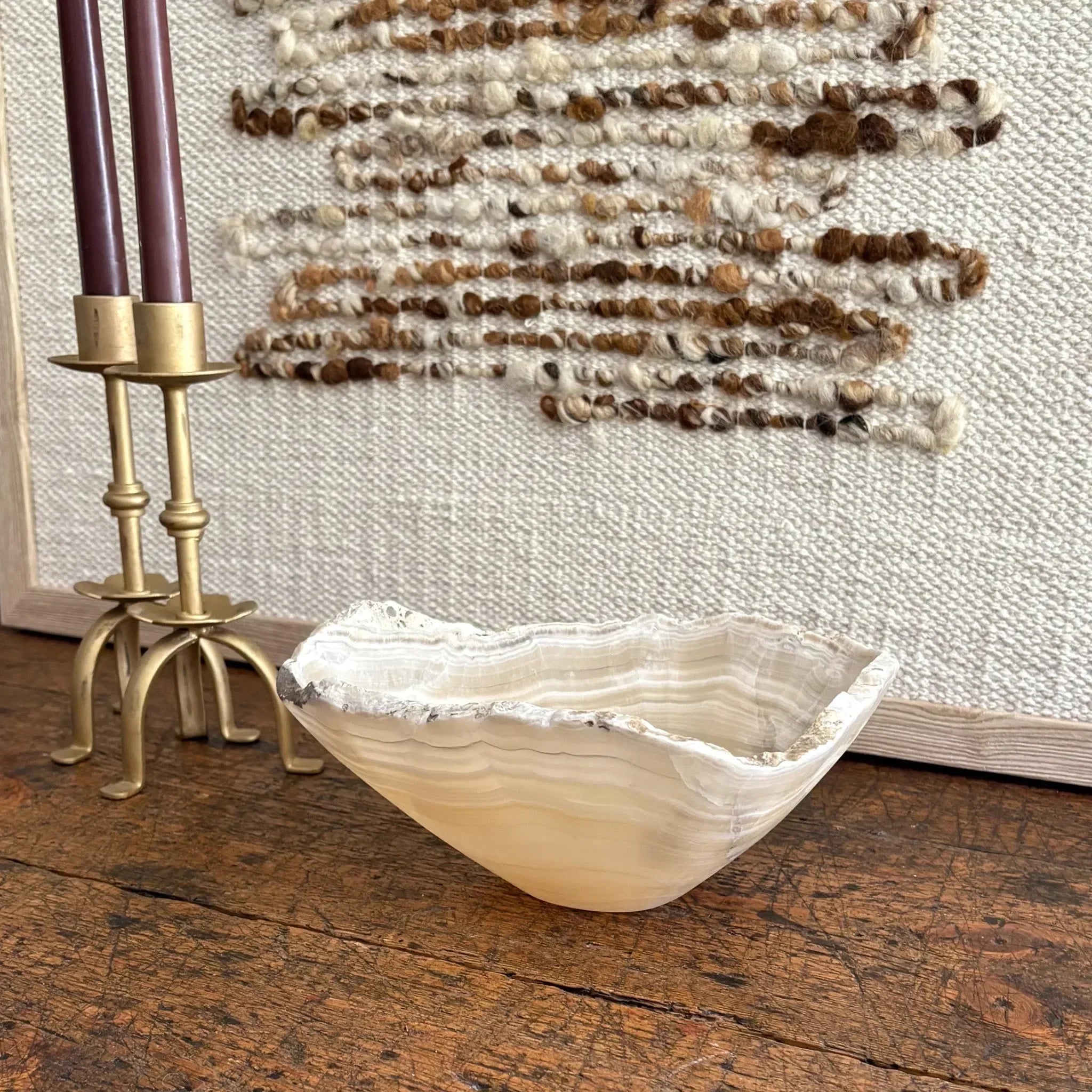 Hand Carved Amber Onyx Bowl - The Mayfair Hall