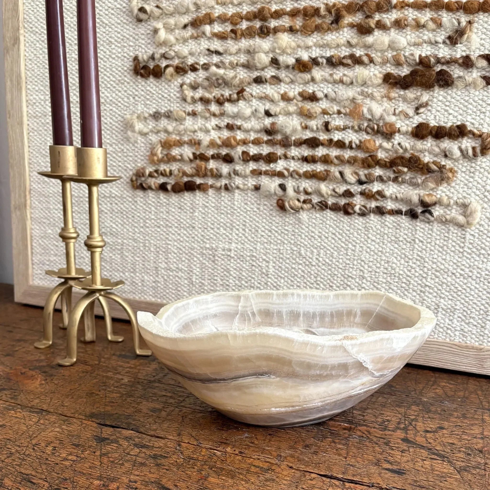 Hand Carved Amber Onyx Bowl - The Mayfair Hall