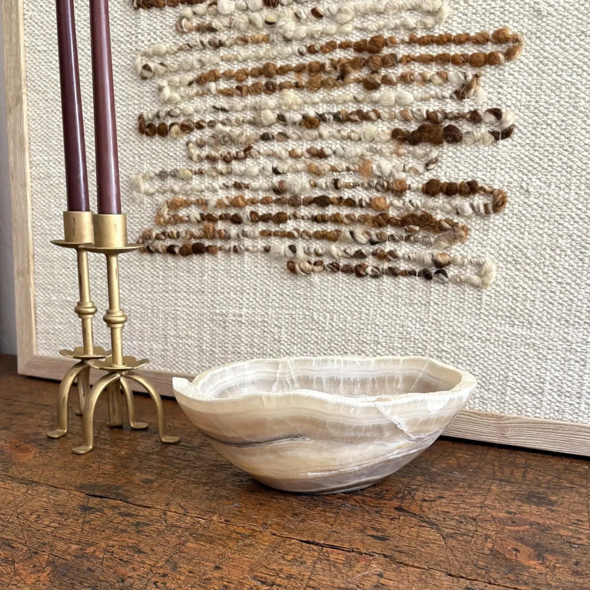 Hand Carved Amber Onyx Bowl - The Mayfair Hall