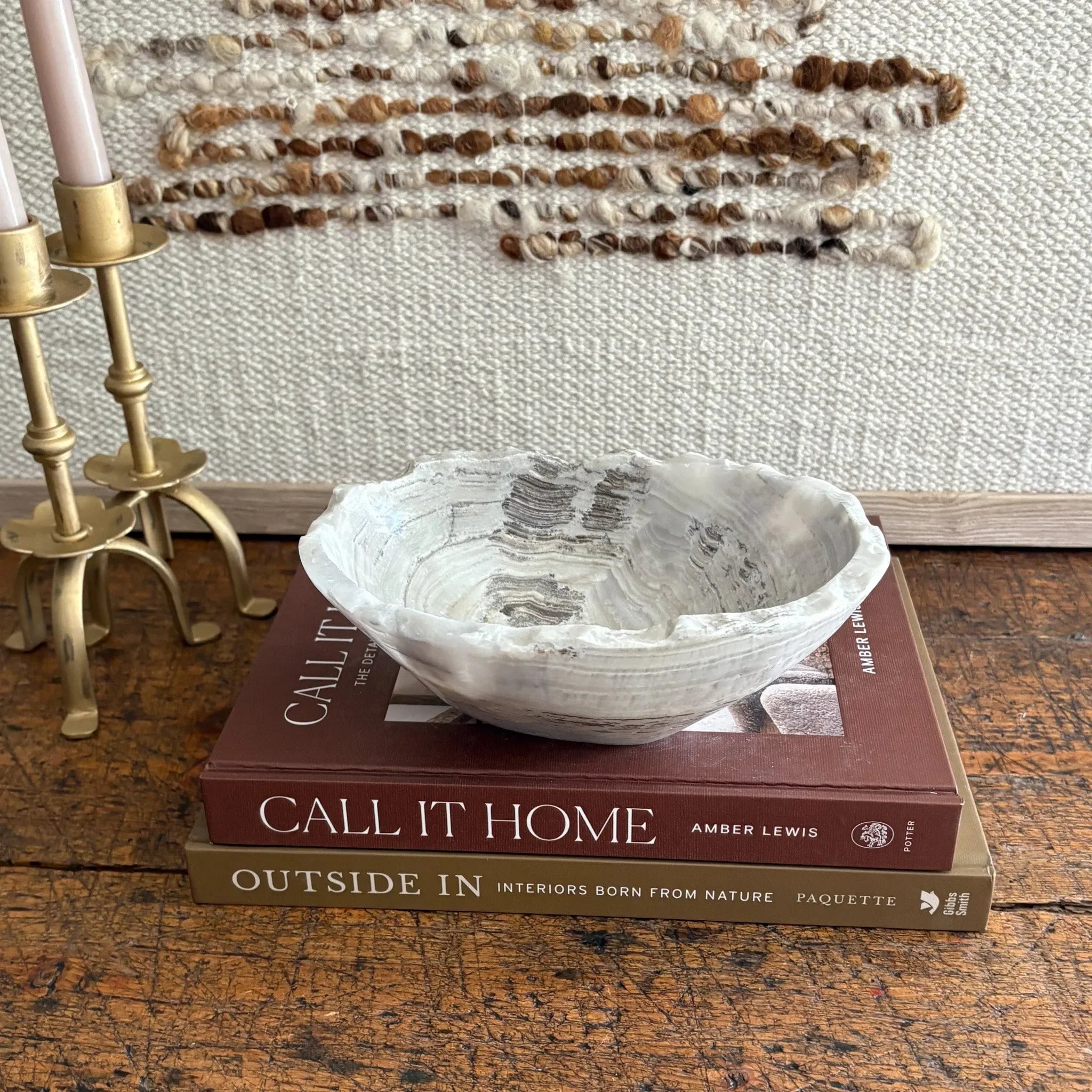 Hand Carved Amber Onyx Bowl - The Mayfair Hall