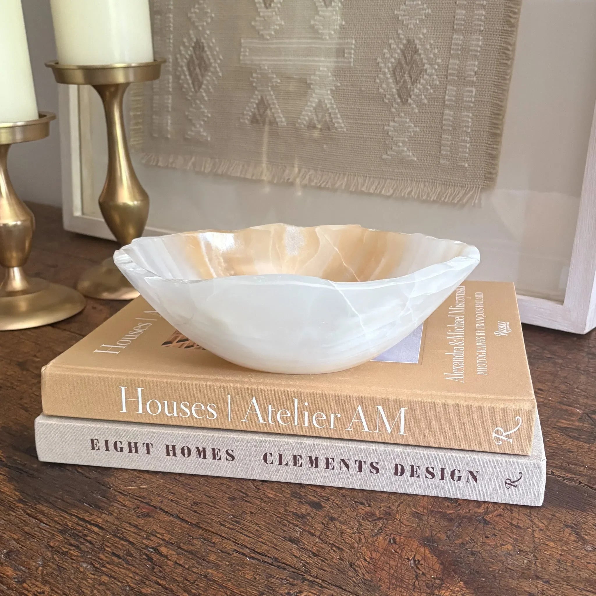 Hand Carved Amber Onyx Bowl - The Mayfair Hall