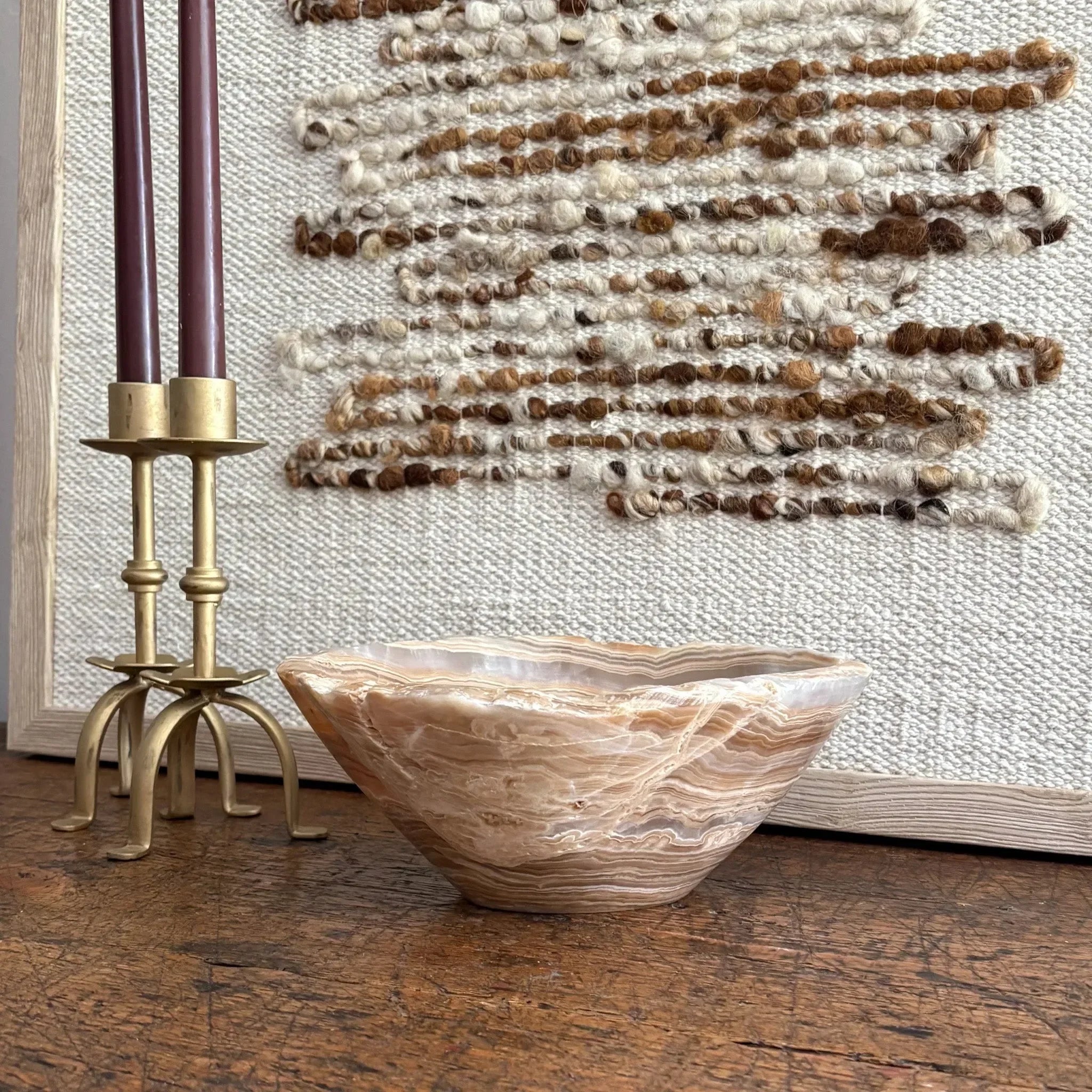 Hand Carved Amber Onyx Bowl - The Mayfair Hall