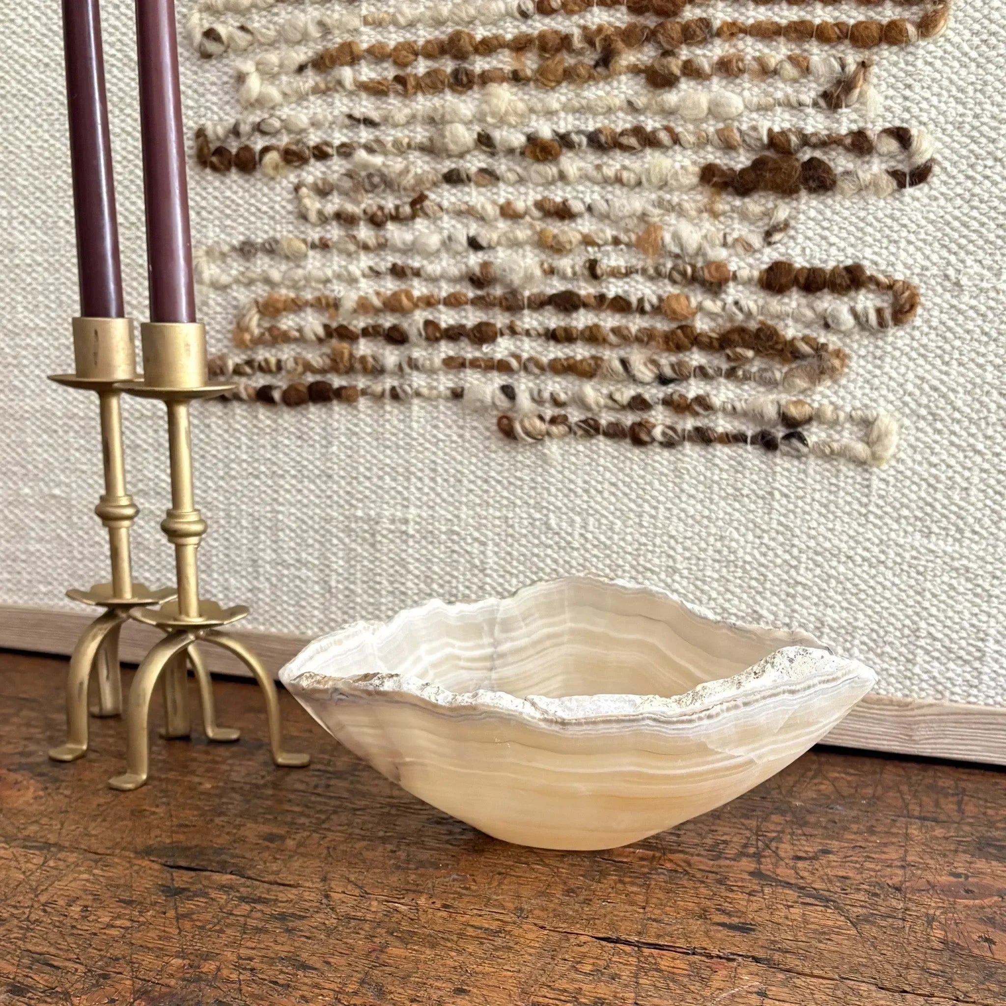 Hand Carved Amber Onyx Bowl - The Mayfair Hall