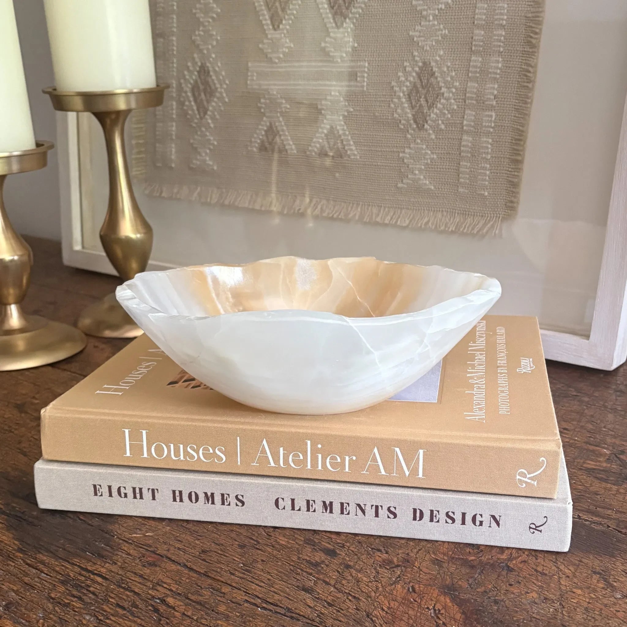 Hand Carved Amber Onyx Bowl - The Mayfair Hall