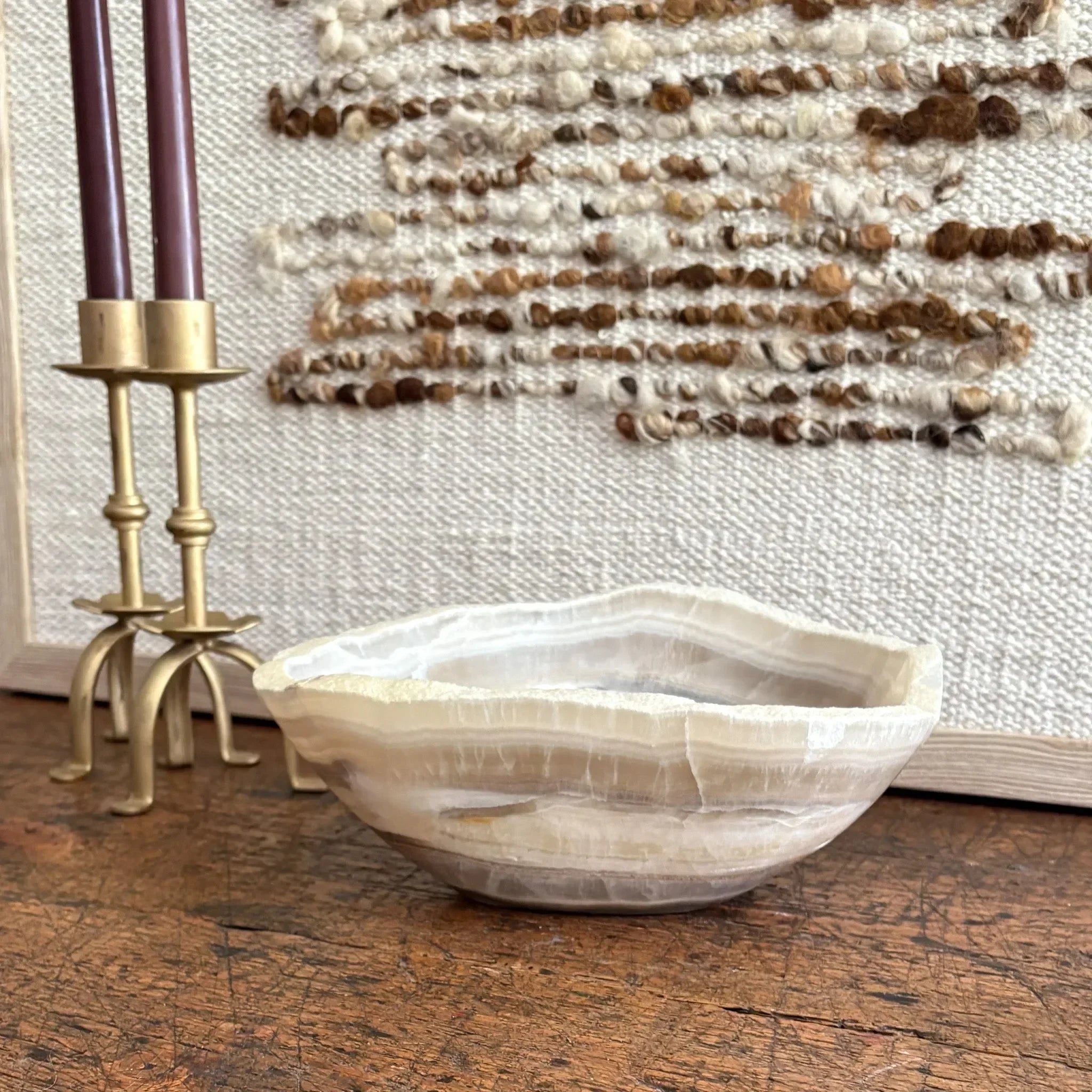 Hand Carved Amber Onyx Bowl - The Mayfair Hall
