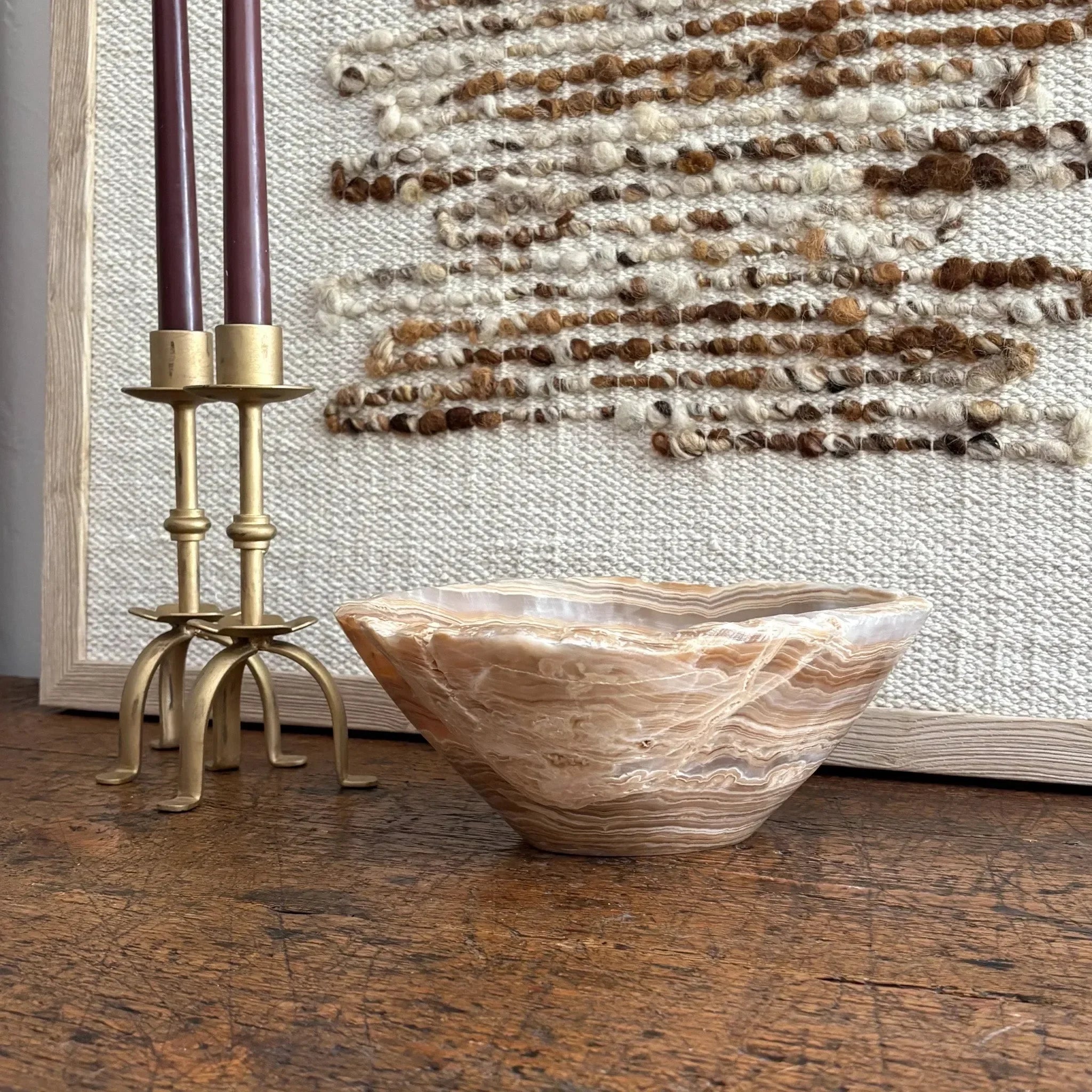 Hand Carved Amber Onyx Bowl - The Mayfair Hall