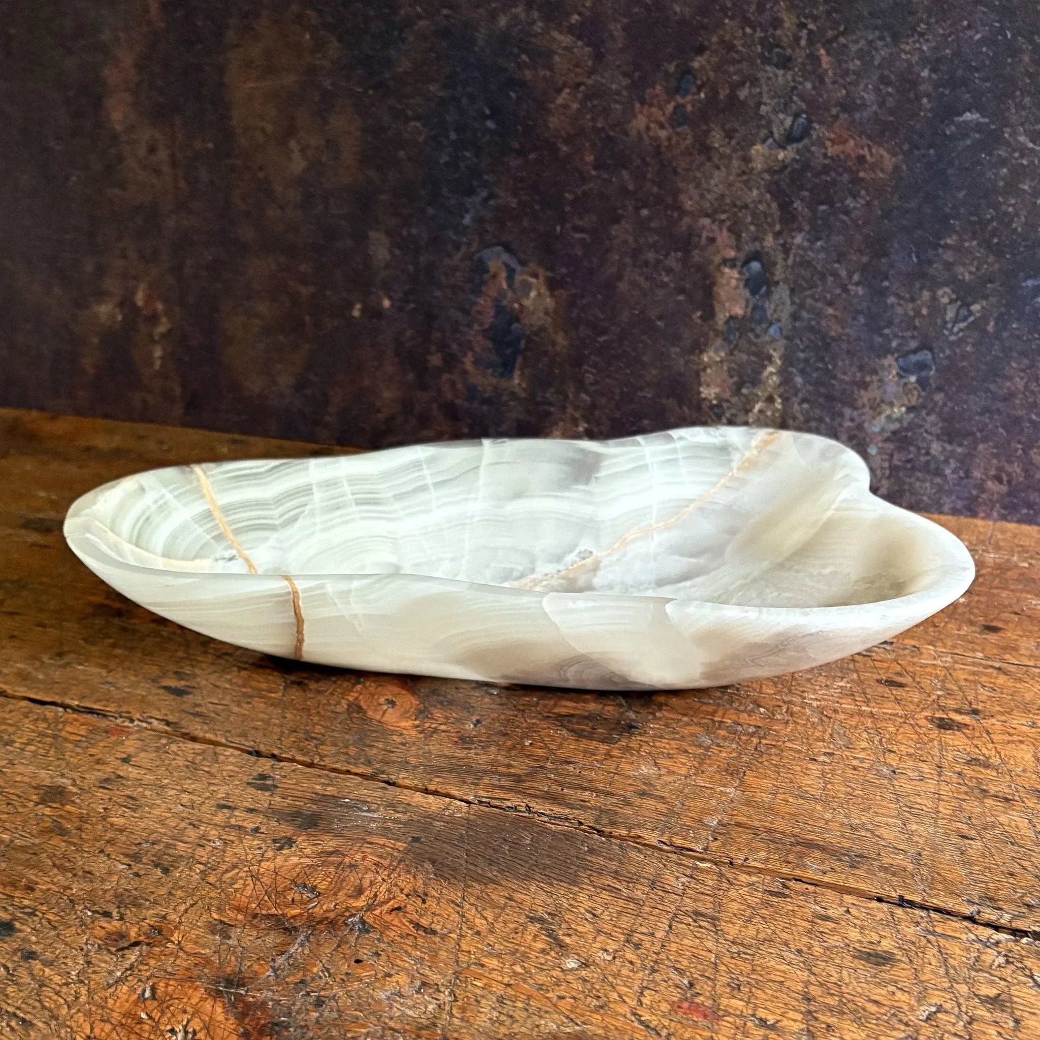 Hand Carved White Onyx Bowl - The Mayfair Hall