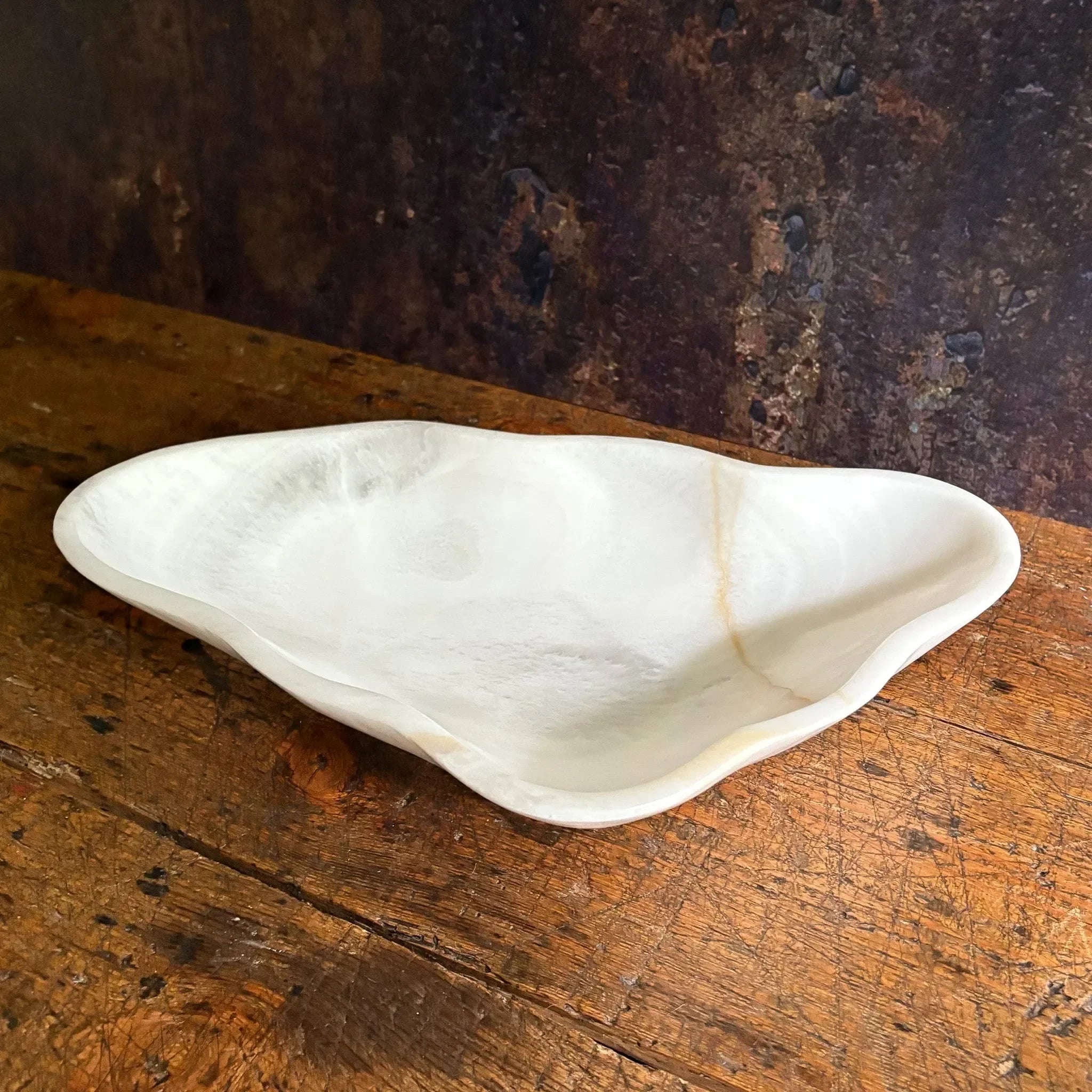 Hand Carved White Onyx Bowl - The Mayfair Hall