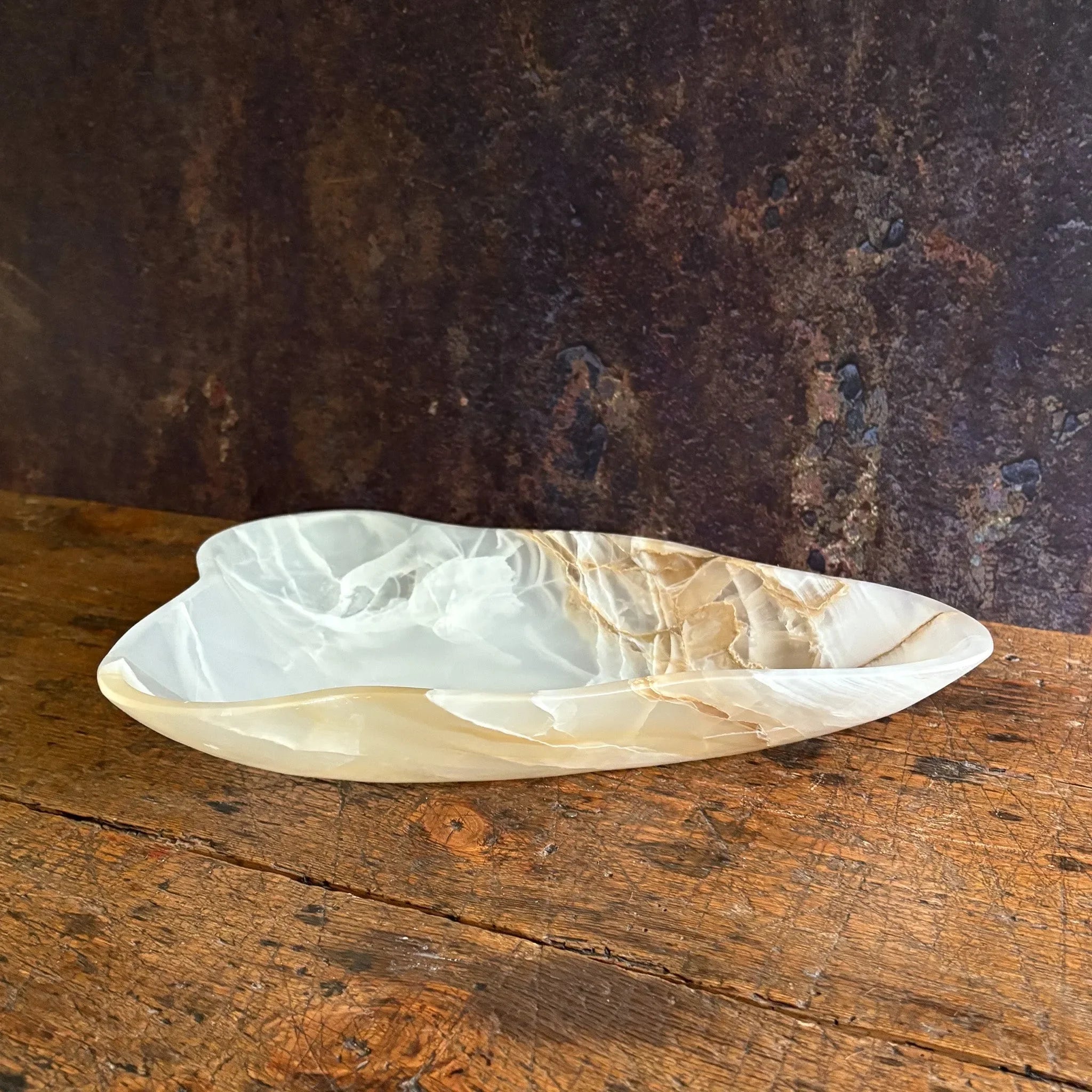 Hand Carved White Onyx Bowl - The Mayfair Hall